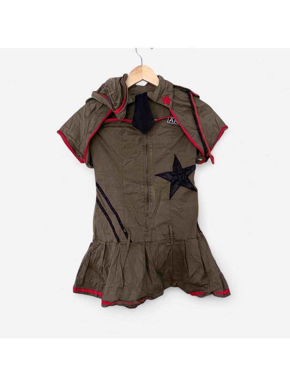 Halloween Costume Army Pin Up Dress Hat Shrug Leg Avenue Womens L